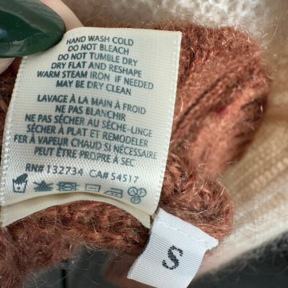 Bella Dahl Womens Mock Neck Mohair Wool Blend Knit Sweater‎ Autumn Ombre Size S - Picture 8 of 9